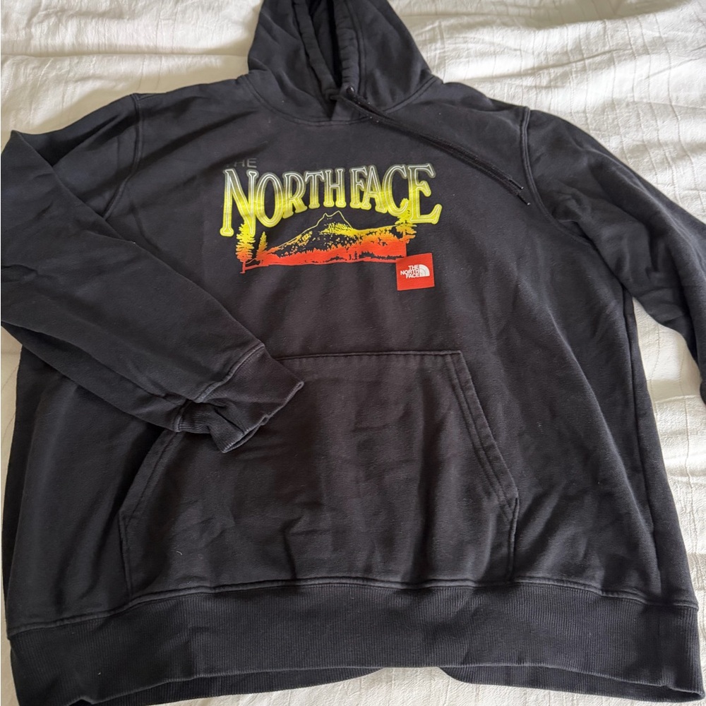 The North Face Black Hoodie with Graphic Design